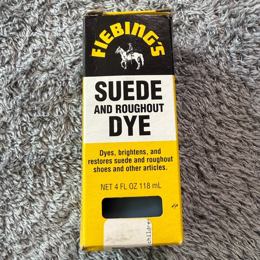 Fiebings Suede Roughout Dye Navy Blue 4 oz Shoe Boot Restoration Leather Care